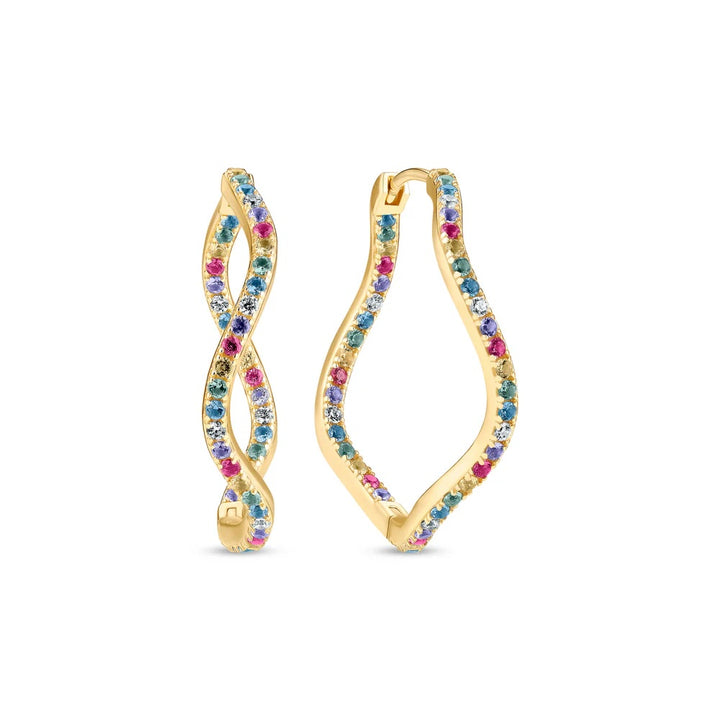 Sif Jakobs Ellera Waves X-Grande Earrings - SJ-E3879-XCZ-YG
