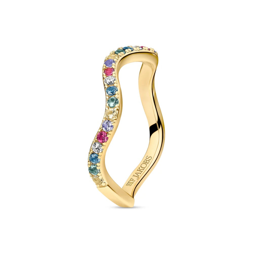 Sif Jakobs Ellera Waves Ring - SJ-R3869-XCZ-YG