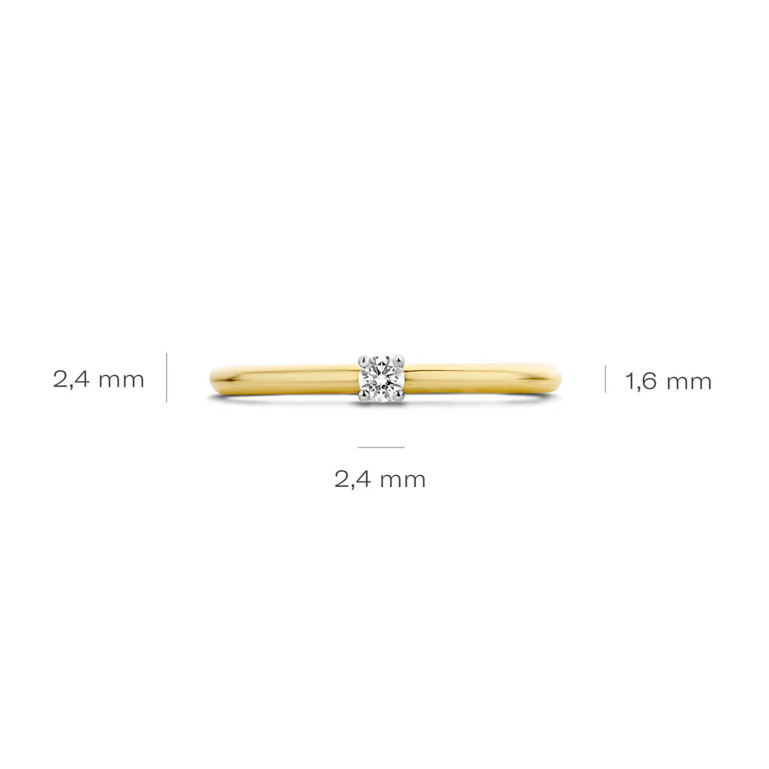 Blush Diamonds Ring 14k Gelbgold und Weissgold - 1601BDI