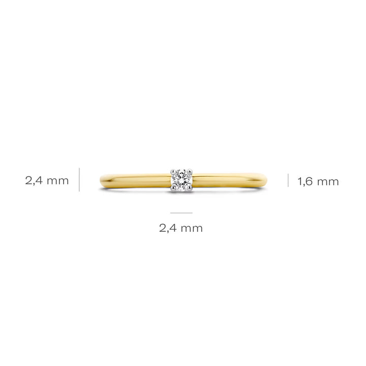 Blush Diamonds Ring 14k Gelbgold und Weissgold - 1601BDI