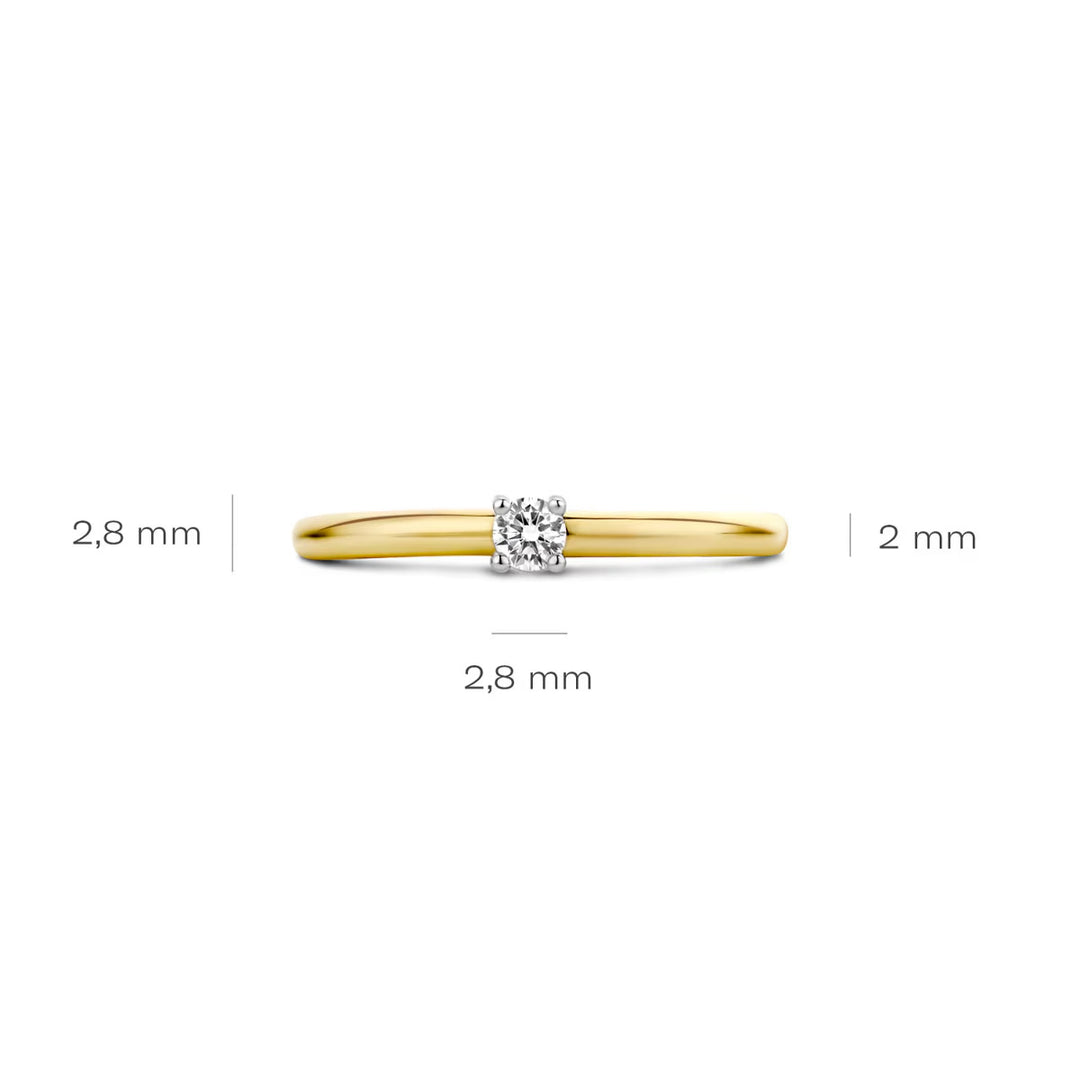 Blush Diamonds Ring 14k Gelbgold und Weissgold - 1602BDI