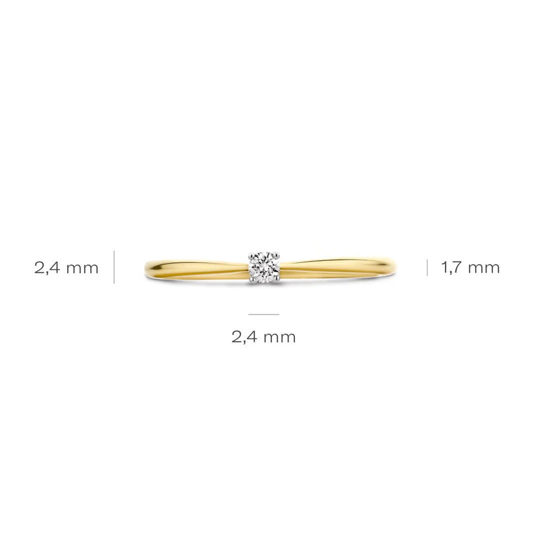 Blush Diamonds Ring 14k Gelbgold und Weissgold - 1621BDI