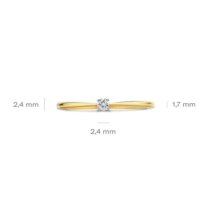 Blush Diamonds Ring 14k Gelbgold und Weissgold - 1621BDI