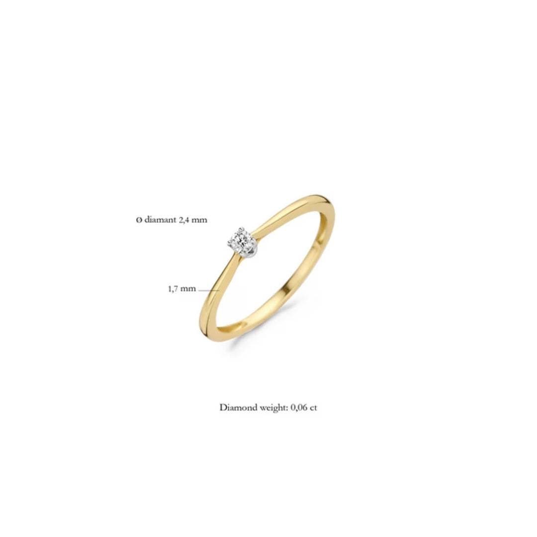 Blush Diamonds Ring 14k Gelbgold und Weissgold - 1621BDI