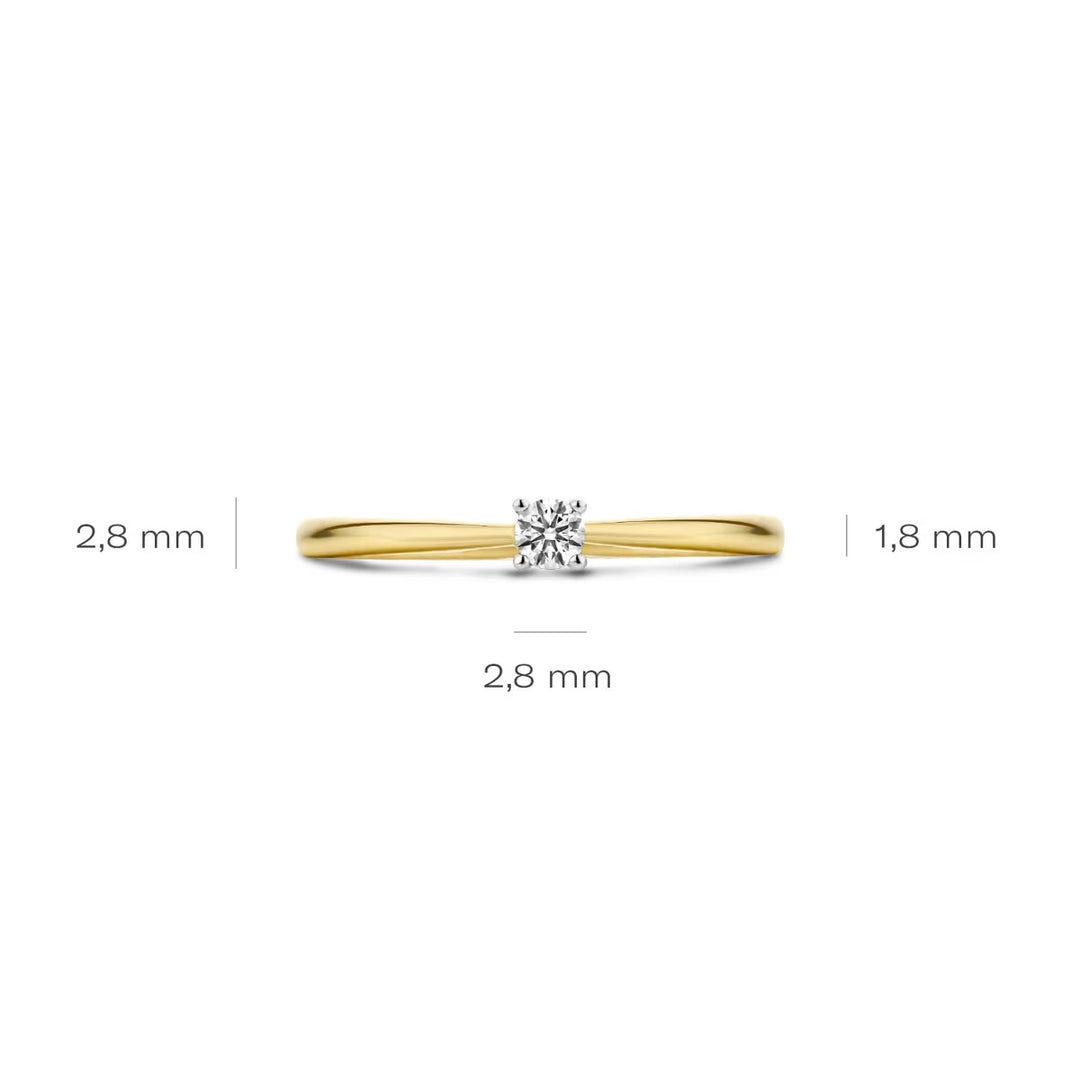 Blush Diamonds Ring 14k Gelbgold und Weissgold - 1622BDI