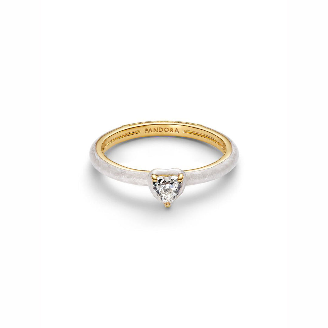 Pandora ME Weisses Chakra Herz Ring - 163088C01
