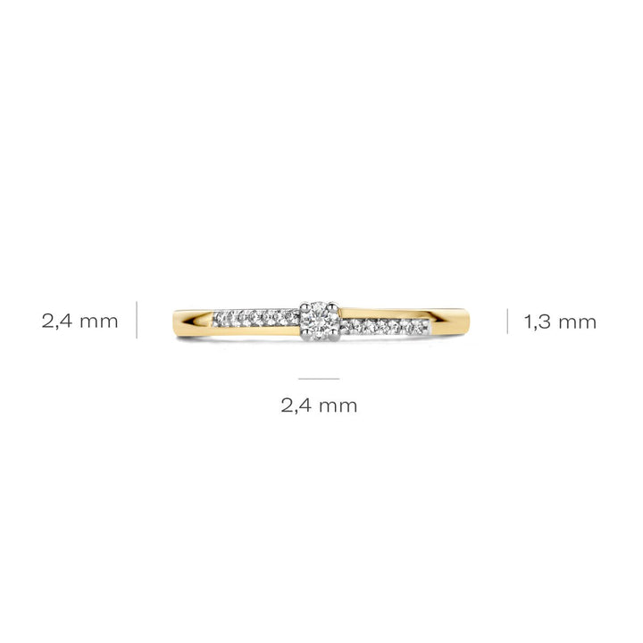Blush Diamonds Ring 14k Gelbgold - 1639YDI