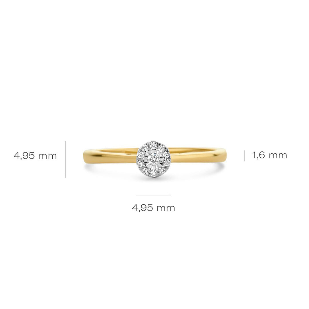 Blush Diamonds Ring 14k Gelbgold und Weissgold - 1647BDI