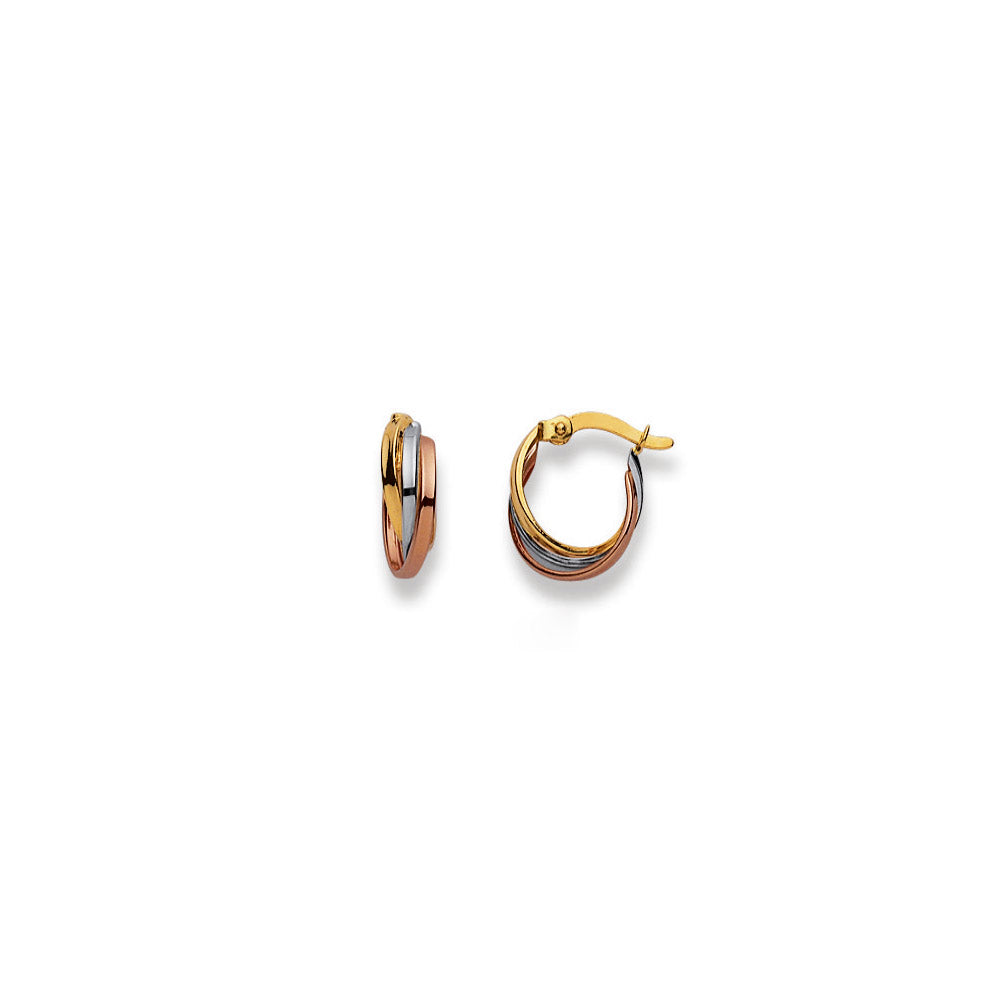 HK Gold Classics Creolen Tricolor 750/18k