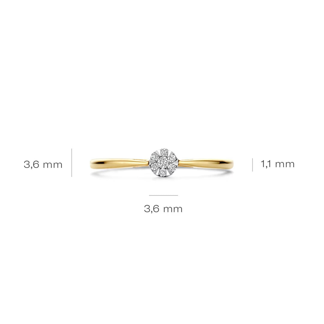 Blush Diamonds Ring 14k Gelbgold und Weissgold - 1675BDI