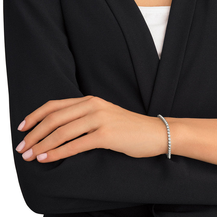 Swarovski Imber Emily Tennis Armband Rundschliff Weiss Rhodiniert - 1808960