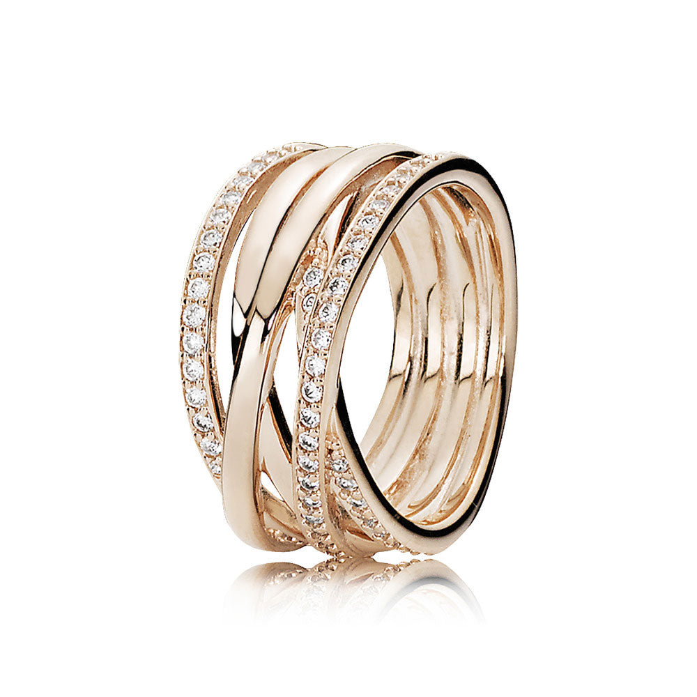 Pandora Funkelnde Bänder Ring - 180919CZ