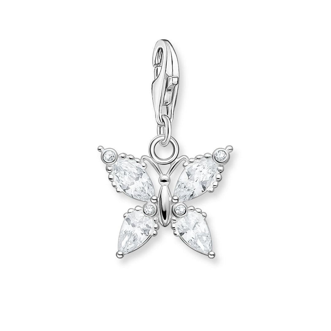 Thomas Sabo Charm-Anhänger Schmetterling weisse Steine - 1862-051-14