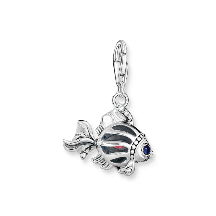 Thomas Sabo Charm-Anhänger Fisch mit Blauen Steinen Silber - 1884-945-7