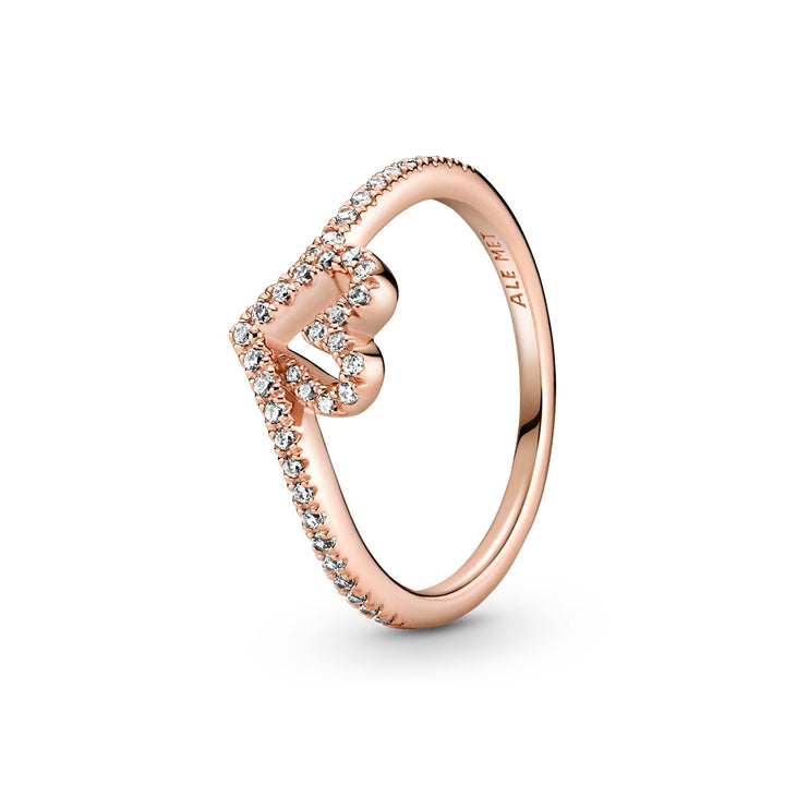 Pandora Timeless Wishbone Funkelndes Herz Ring - 189302C01