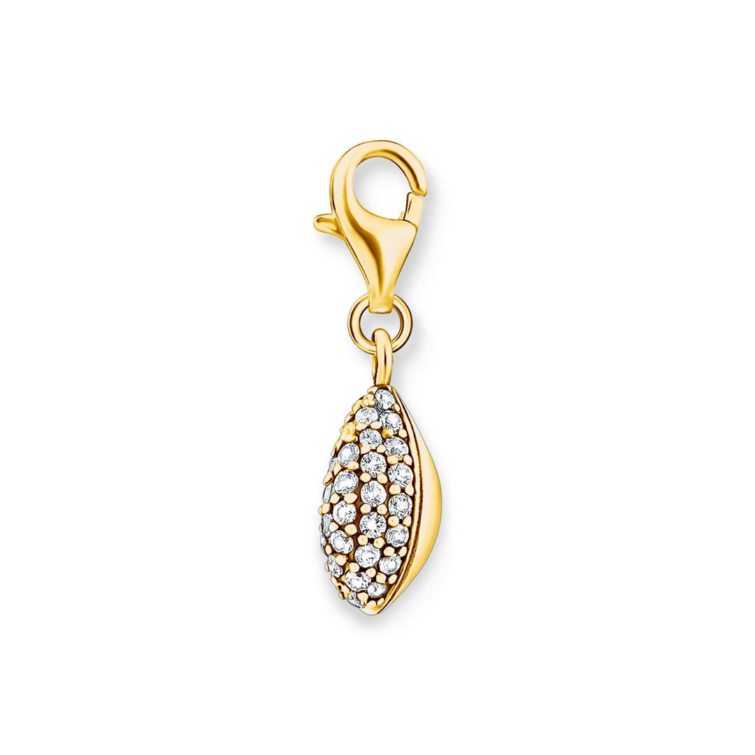 Thomas Sabo Charm-Anhänger Muschel mit Weissen Steinen Gold - 1895-414-14