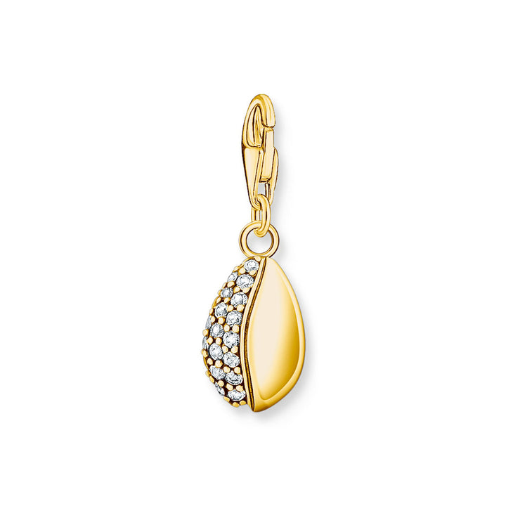 Thomas Sabo Charm-Anhänger Muschel mit Weissen Steinen Gold - 1895-414-14