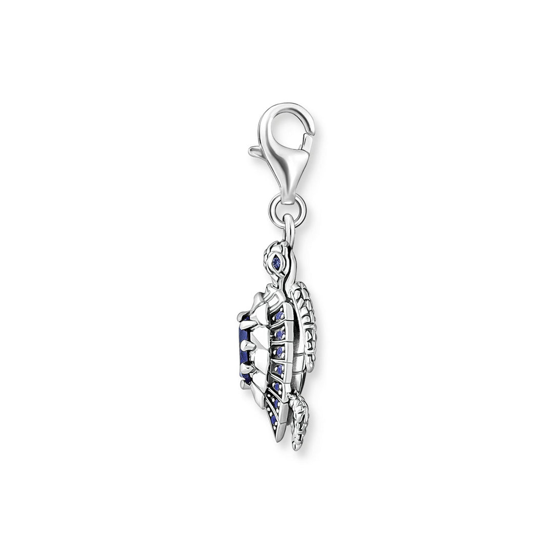 Thomas Sabo Charm-Anhänger Schildkröte mit Blauen Steinen - 1897-667-1