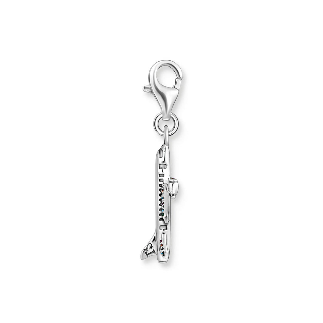 Thomas Sabo Charm-Anhänger mit buntem Flugzeug Silber - 1914-342-7
