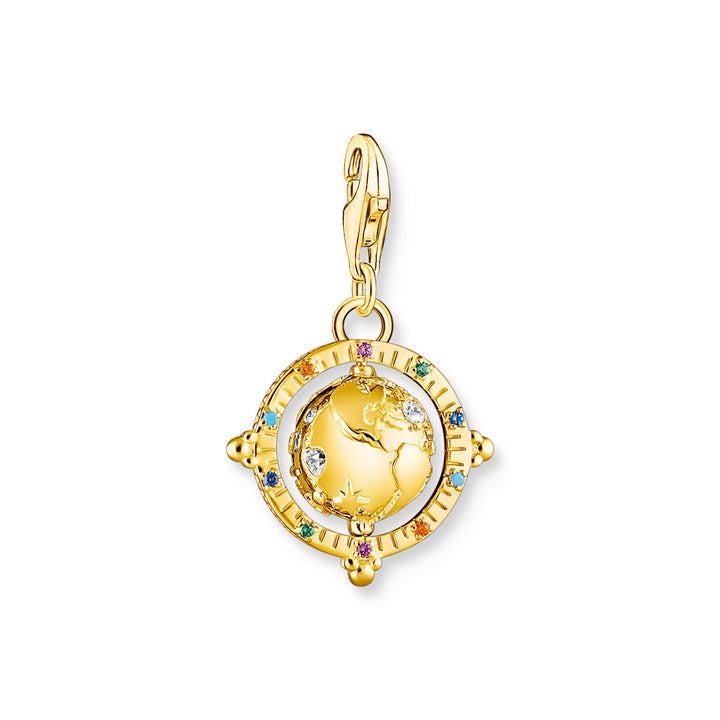 Thomas Sabo Charm-Anhänger Bunte Weltkugel Vergoldet - 1923-488-7