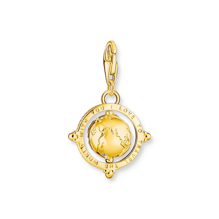 Thomas Sabo Charm-Anhänger Bunte Weltkugel Vergoldet - 1923-488-7