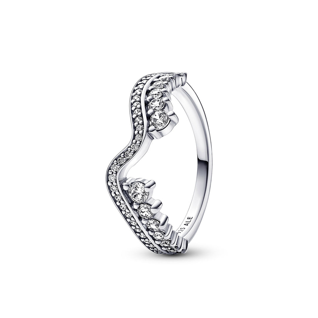 Pandora Funkelnde Asymmetrische Wellen Ring - 192543C01