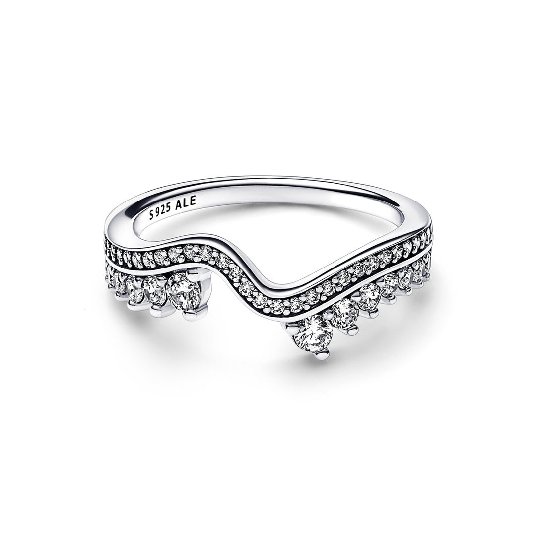 Pandora Funkelnde Asymmetrische Wellen Ring - 192543C01