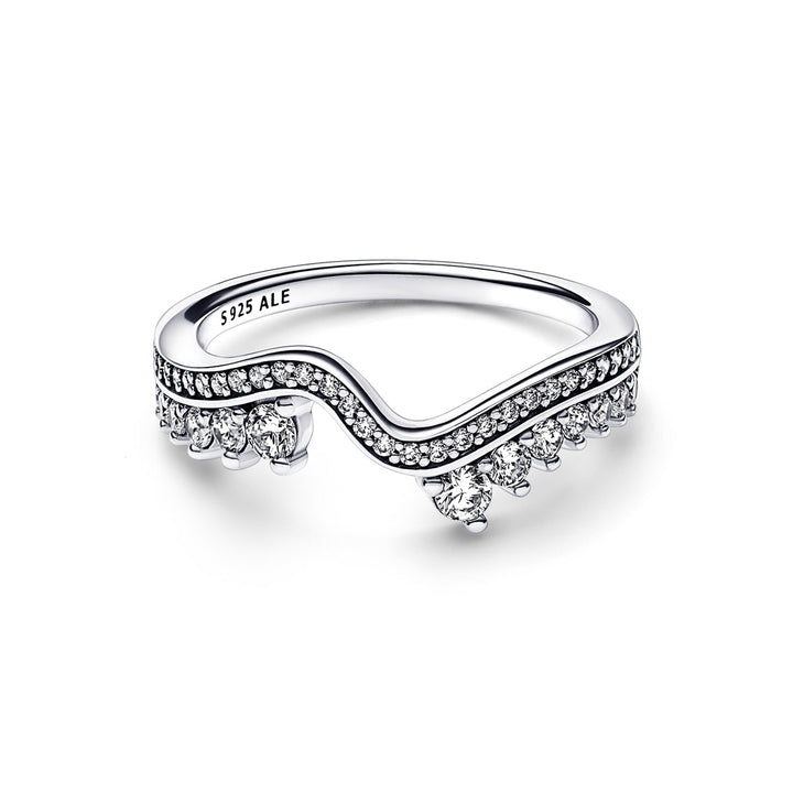 Pandora Funkelnde Asymmetrische Wellen Ring - 192543C01