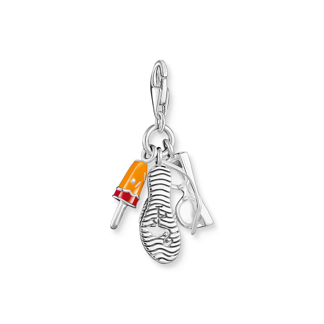 Thomas Sabo Charm-Anhänger Sonnenbrille Flip Flop und Eis Silber - 1929-340-7