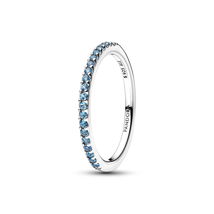Pandora Funkelnder Aquamarinblauer Halb Ewigkeits Bandring - 192999C03