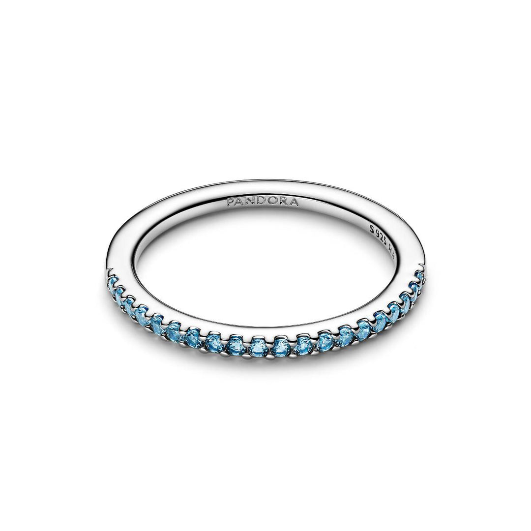 Pandora Funkelnder Aquamarinblauer Halb Ewigkeits Bandring - 192999C03