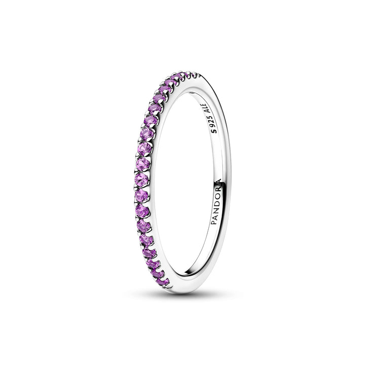 Pandora Sparkling Purple Half Eternity Band Ring - 192999C04
