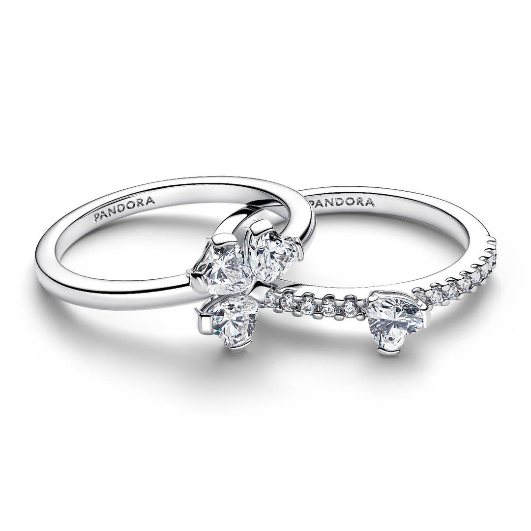 Pandora Funkelndes Glückskleeblatt Teilbarer Ring - 194507C01