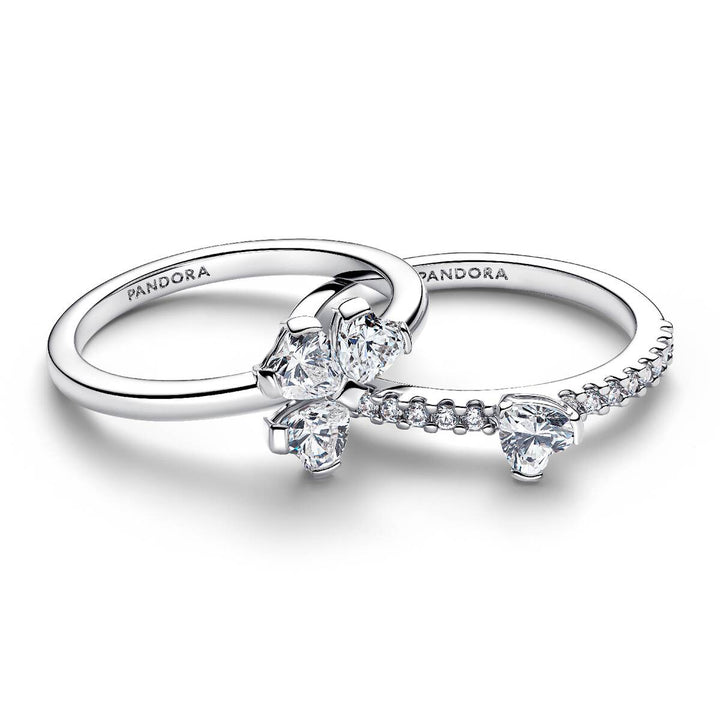 Pandora Funkelndes Glückskleeblatt Teilbarer Ring - 194507C01
