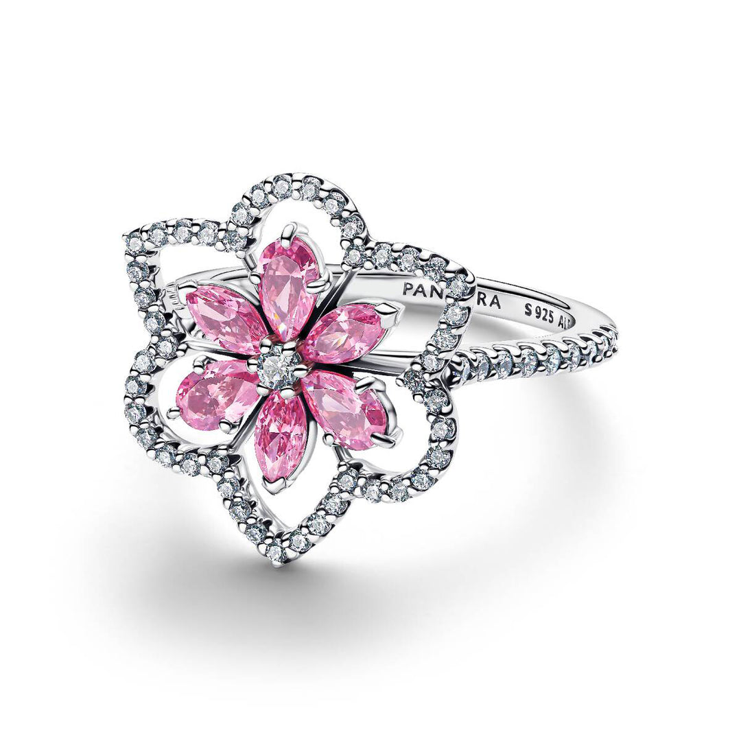 Pandora Doppelte Blume Cocktailring - 194577C01