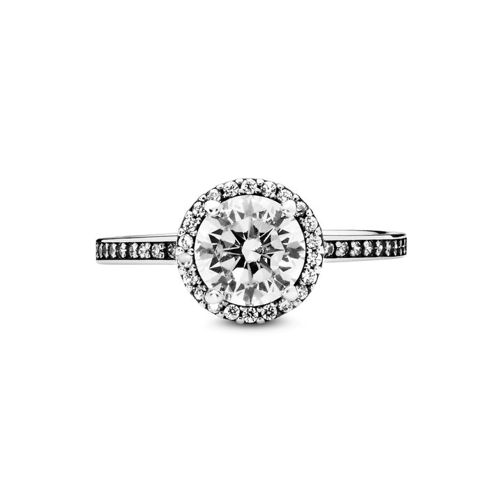 Pandora Quadratischer Funkelnder Strahlenkranz Ring - 196250CZ