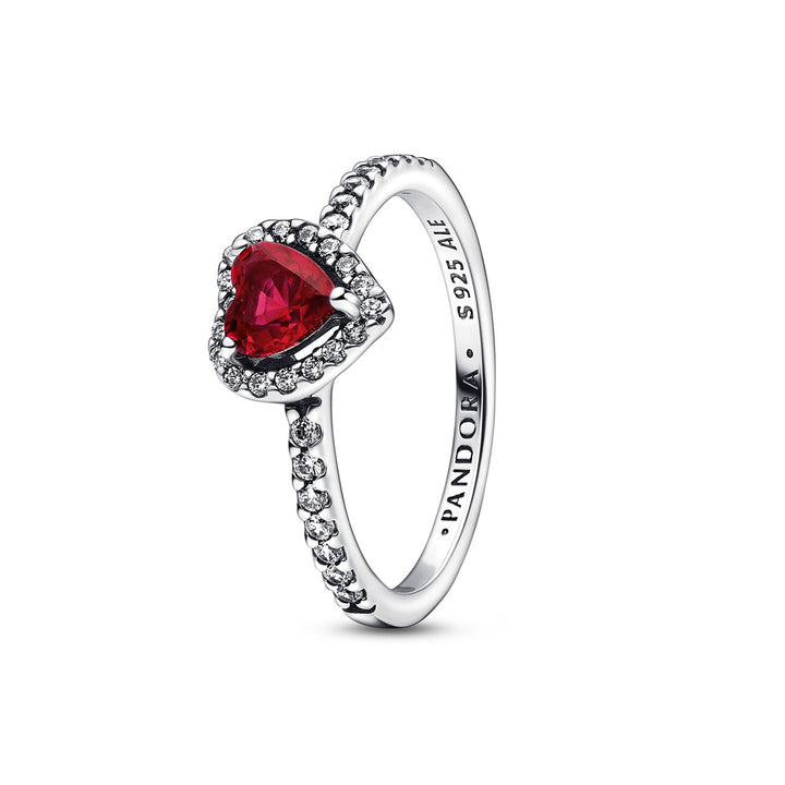Pandora Ausgeprägtes Rotes Herz Ring - 198421C02