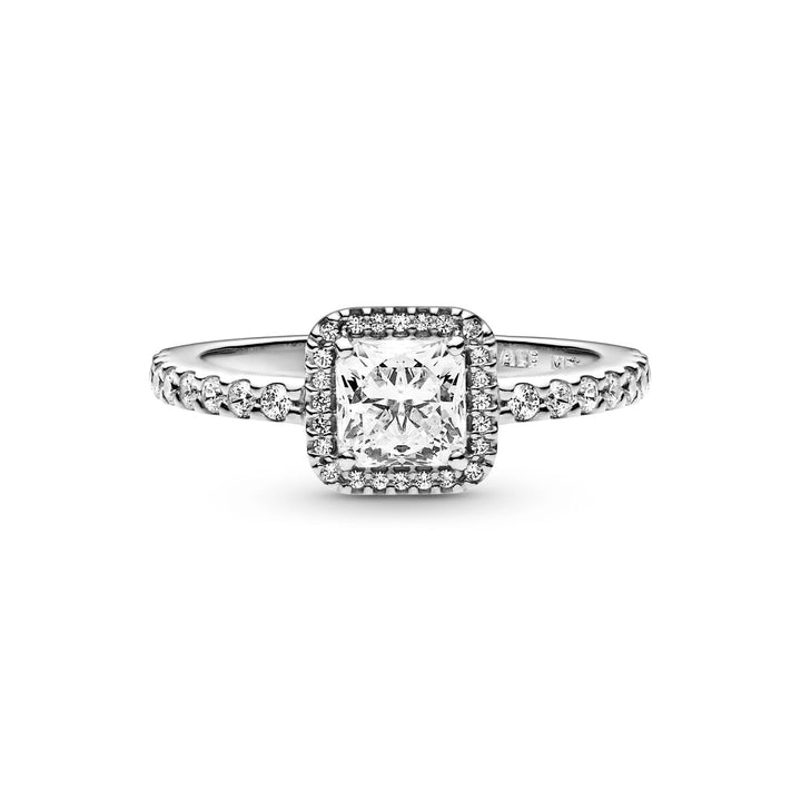Pandora Quadratischer Funkelnder Strahlenkranz Ring - 198863C01