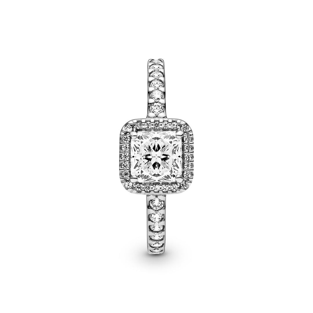 Pandora Quadratischer Funkelnder Strahlenkranz Ring - 198863C01
