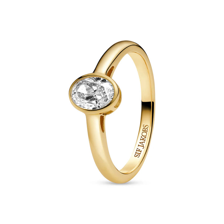 Sif Jakobs Sardinien Ovale Piccolo Ring - SJ-R2795-CZ-YG