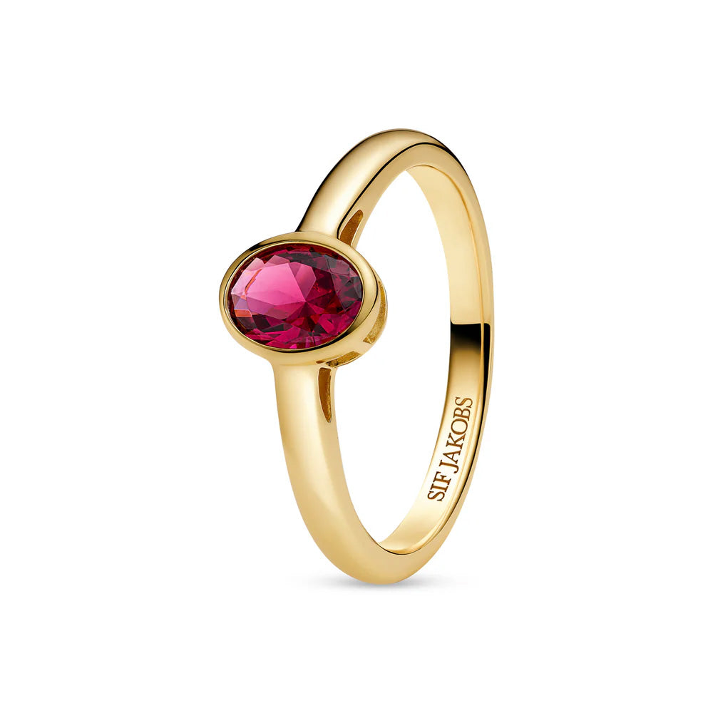 Sif Jakobs Sardinien Ovale Piccolo Ring - SJ-R2795-PKCZ-YG