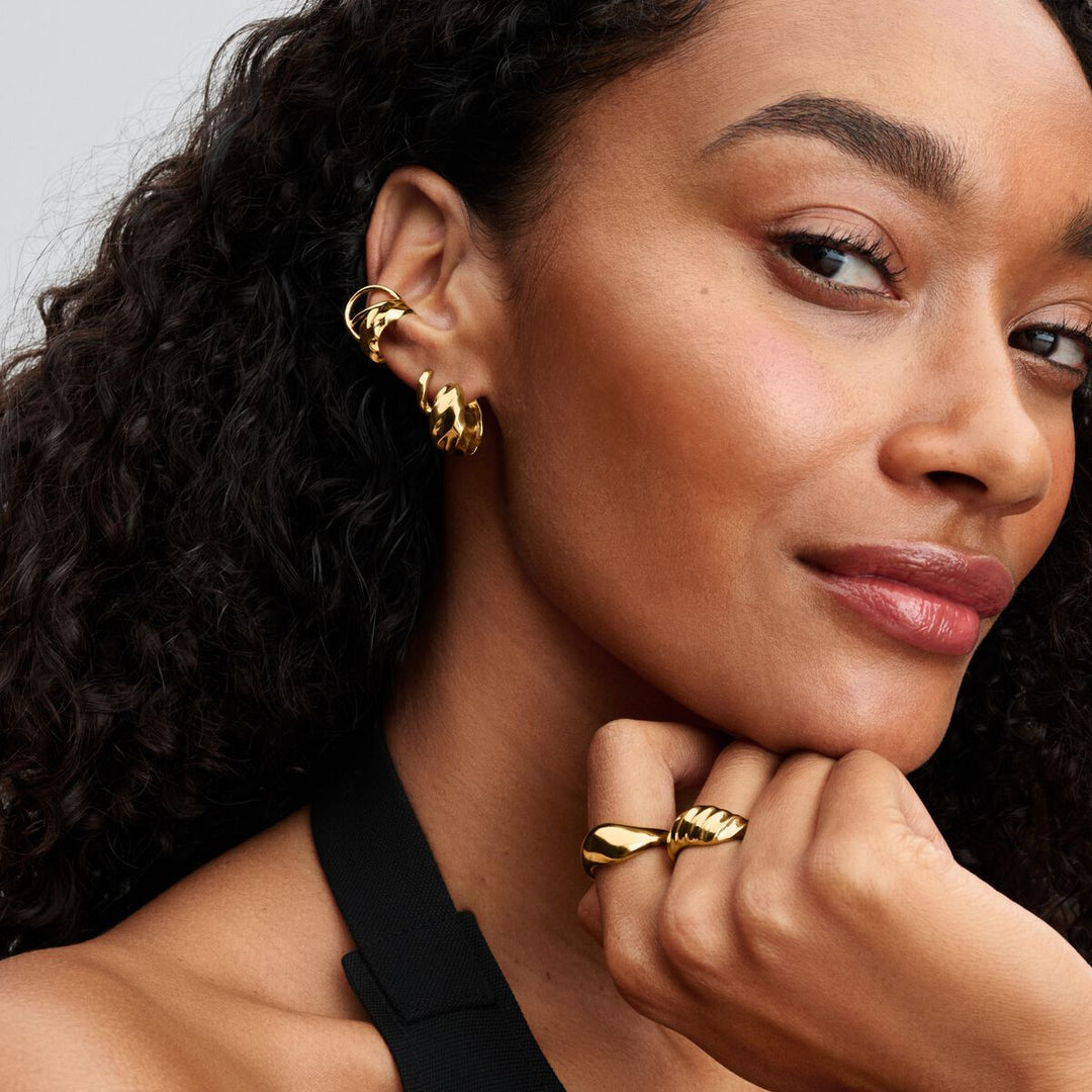Pandora Gewellte Creolen Ohrringe - 263874C00