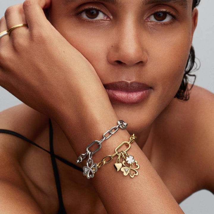 Pandora ME Herz Vierblättriges Kleeblatt Medaillon Charm - 793034C01