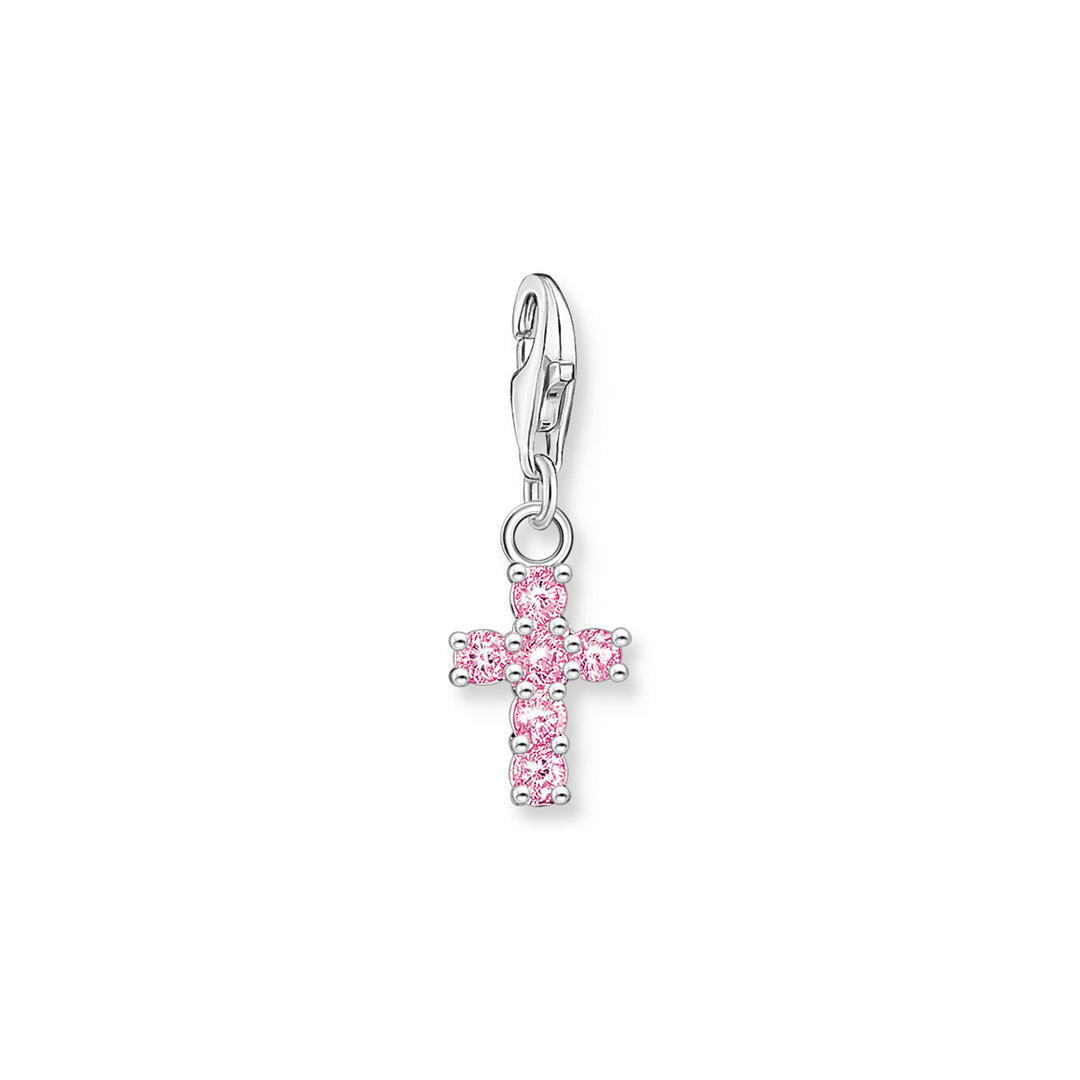Thomas Sabo Charm-Anhänger Pinkes Kreuz Silber - 2032-051-9