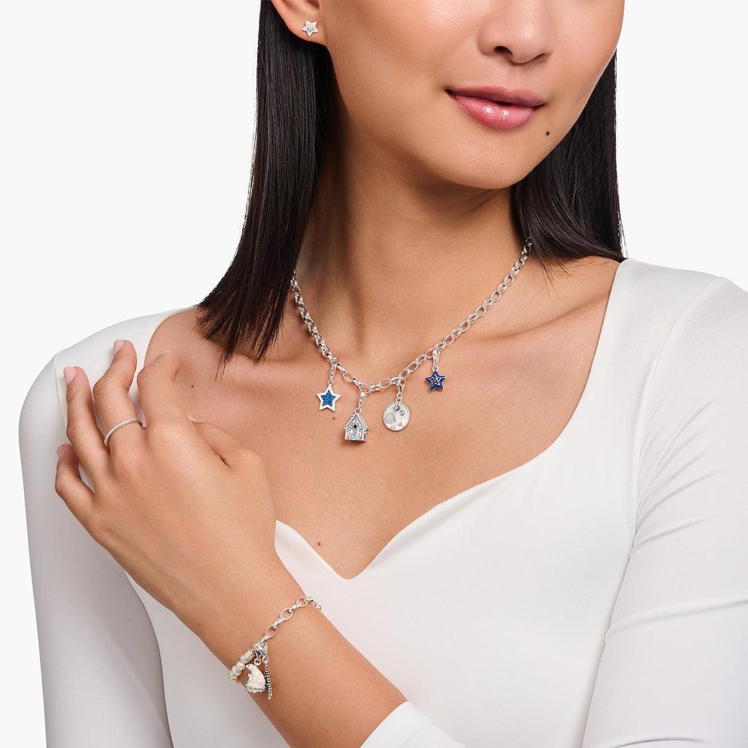 Thomas Sabo Charm-Anhänger Lebkuchenhaus mit vielen Details Silber - 2058-340-7