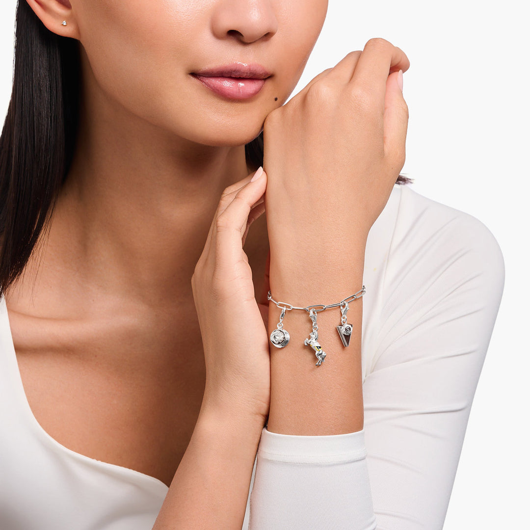 Thomas Sabo Charm-Anhänger Wiener Kaffeehaus mit weißem Stein Silber - 2087-691-2