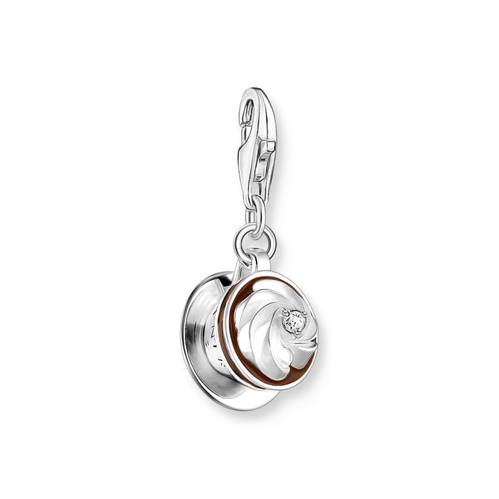 Thomas Sabo Charm-Anhänger Wiener Kaffeehaus mit weißem Stein Silber - 2087-691-2