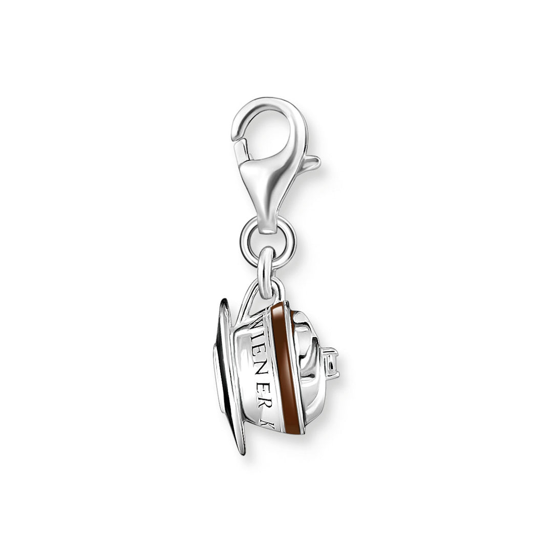 Thomas Sabo Charm-Anhänger Wiener Kaffeehaus mit weißem Stein Silber - 2087-691-2