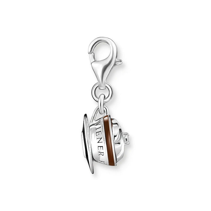 Thomas Sabo Charm-Anhänger Wiener Kaffeehaus mit weißem Stein Silber - 2087-691-2