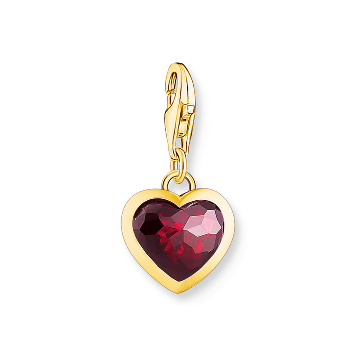 Thomas Sabo Charm-Anhänger Herz Rot vergoldet - 2094-414-10